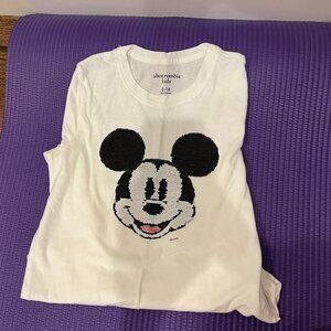 Abercombie Kids Mickey Mouse Glitter Reversible Sequin Long Sleeve